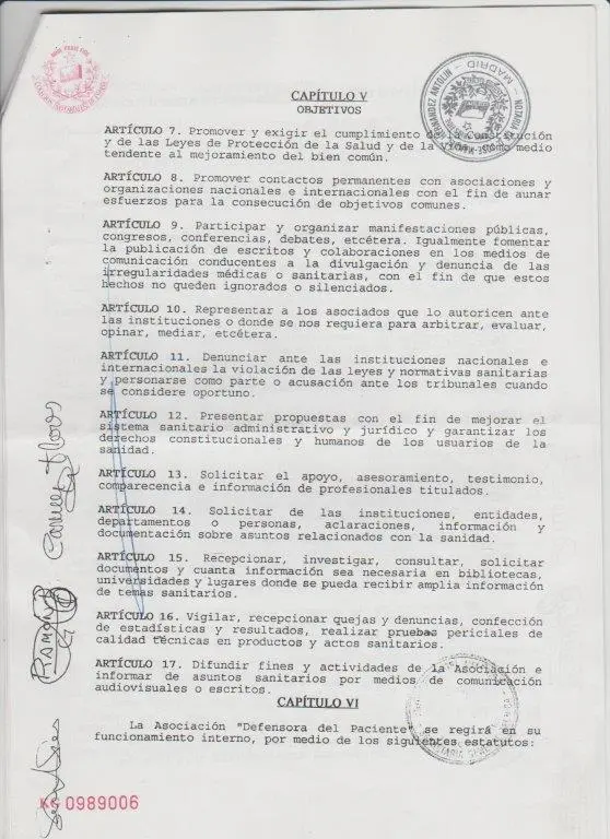 estatuto asociacion el defensor del-paciente